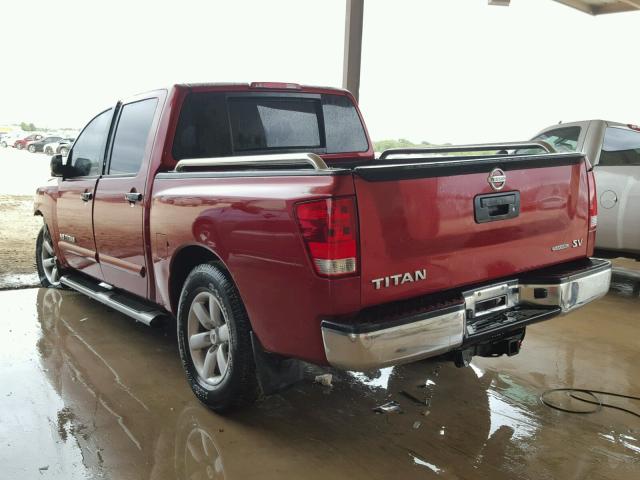 1N6BA0EK4DN306267 - 2013 NISSAN TITAN S RED photo 3