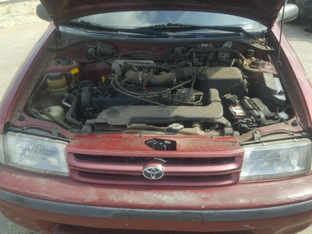 JT2EL43TXP0326272 - 1993 TOYOTA TERCEL BURGUNDY photo 7