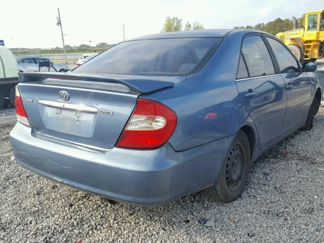 4T1BE32K12U573412 - 2002 TOYOTA CAMRY LE BLUE photo 4