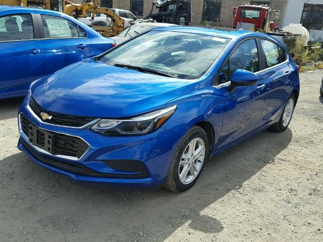 3G1BE6SM1HS533162 - 2017 CHEVROLET CRUZE LT BLUE photo 2