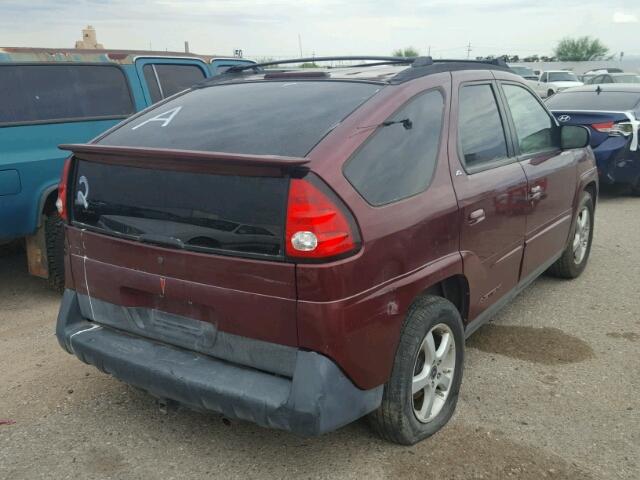 3G7DB03E72S552110 - 2002 PONTIAC AZTEK BURGUNDY photo 4