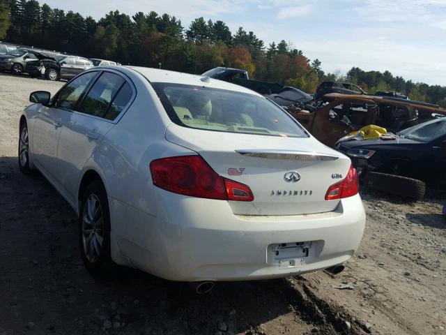 JNKBV61F48M274109 - 2008 INFINITI G35 WHITE photo 3