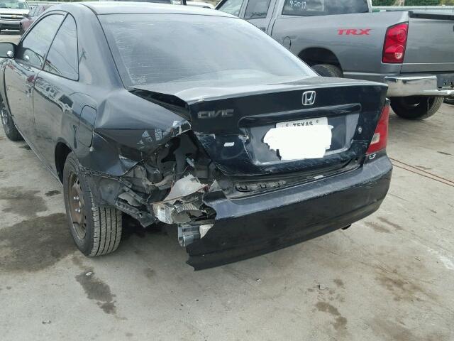 1HGEM22563L052087 - 2003 HONDA CIVIC BLACK photo 9