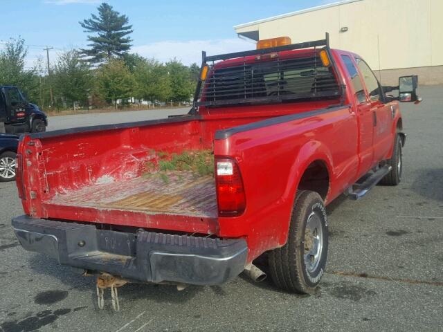 1FTSX21598EA88118 - 2008 FORD F250 SUPER RED photo 4