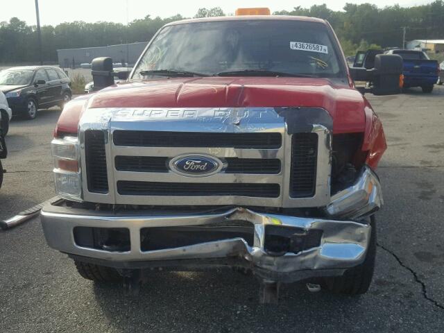 1FTSX21598EA88118 - 2008 FORD F250 SUPER RED photo 9