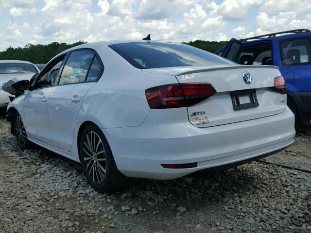 3VWD17AJ7GM218925 - 2016 VOLKSWAGEN JETTA SPOR WHITE photo 3