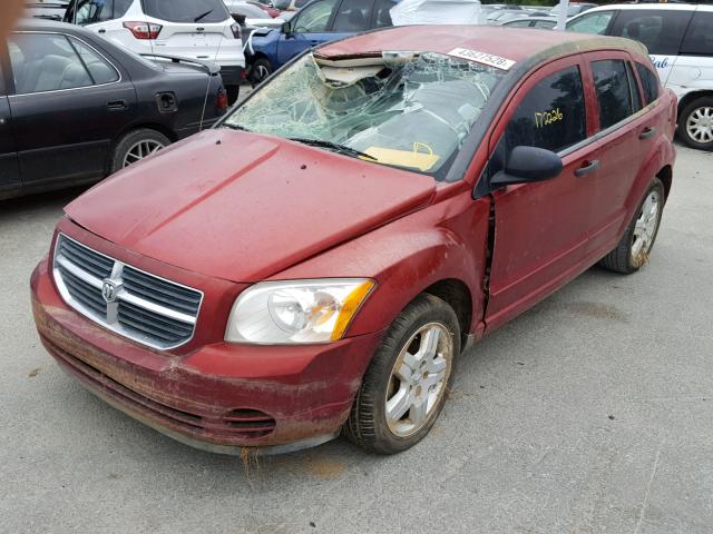 1B3HB48B88D630395 - 2008 DODGE CALIBER SX RED photo 2