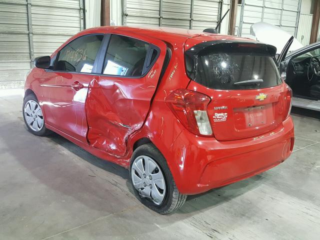 KL8CB6SA0GC613544 - 2016 CHEVROLET SPARK LS RED photo 3