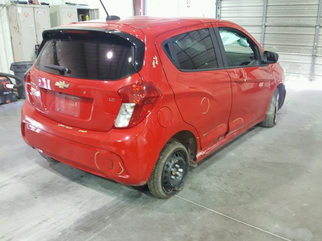 KL8CB6SA0GC613544 - 2016 CHEVROLET SPARK LS RED photo 4