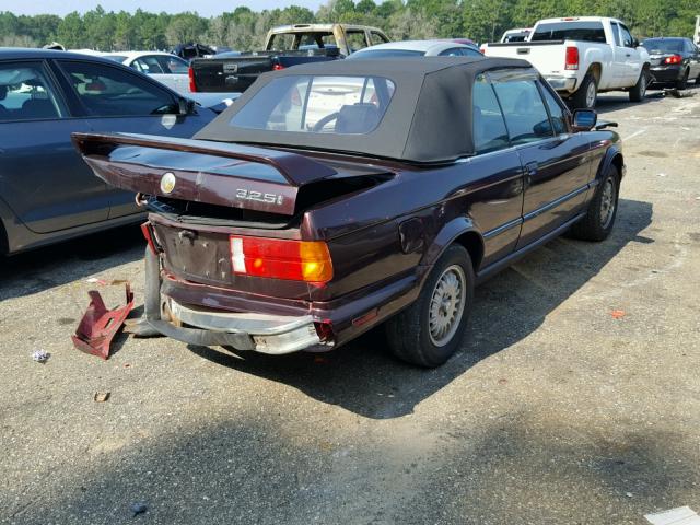 WBABB2301KEC18450 - 1989 BMW 325 I AUTO BURGUNDY photo 4