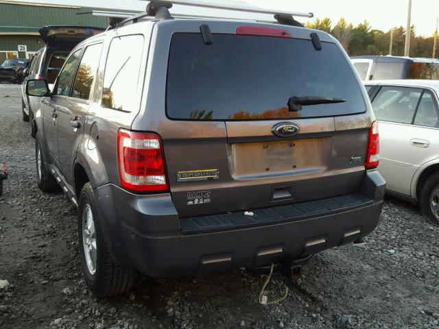 1FMCU9DG9BKA24569 - 2011 FORD ESCAPE XLT BLACK photo 3