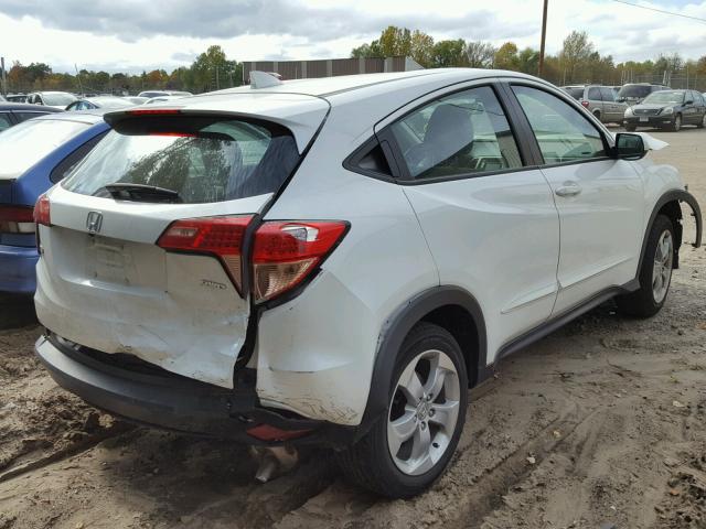 3CZRU6H35GM731828 - 2016 HONDA HR-V LX WHITE photo 4