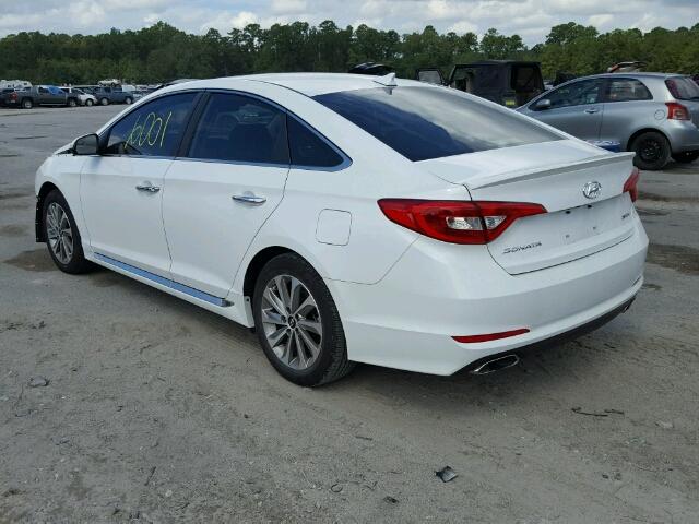 5NPE34AF3HH476555 - 2017 HYUNDAI SONATA SPO WHITE photo 3