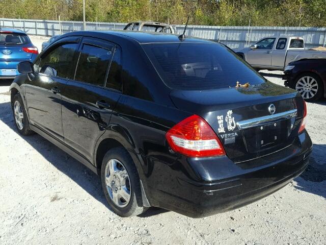 3N1BC11EX9L497609 - 2009 NISSAN VERSA S BLACK photo 3