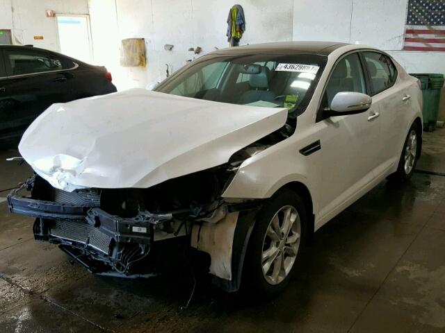 5XXGN4A75DG216787 - 2013 KIA OPTIMA EX WHITE photo 2