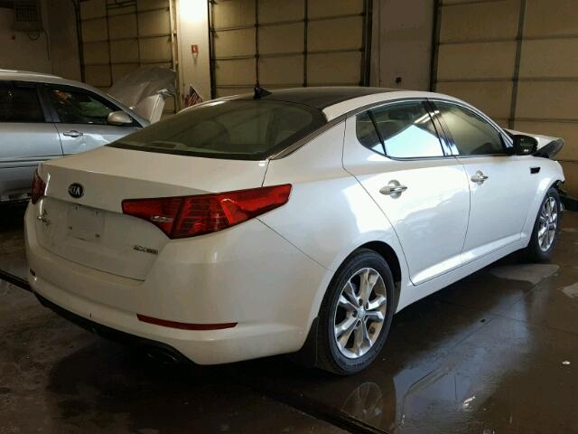 5XXGN4A75DG216787 - 2013 KIA OPTIMA EX WHITE photo 4