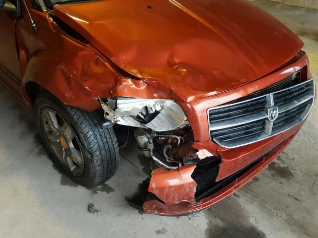 1B3HB48B77D591801 - 2007 DODGE CALIBER ORANGE photo 9