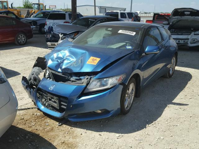 JHMZF1D65CS005163 - 2012 HONDA CR-Z EX BLUE photo 2