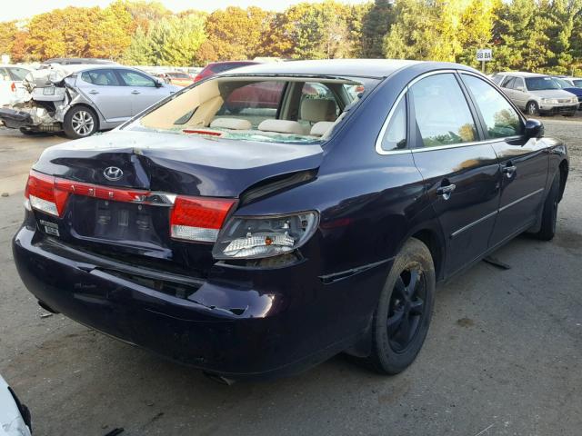 KMHFC46F67A182629 - 2007 HYUNDAI AZERA PURPLE photo 4