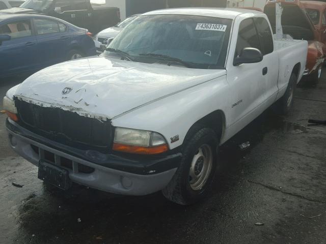 1B7GL22X1XS283941 - 1999 DODGE DAKOTA WHITE photo 2