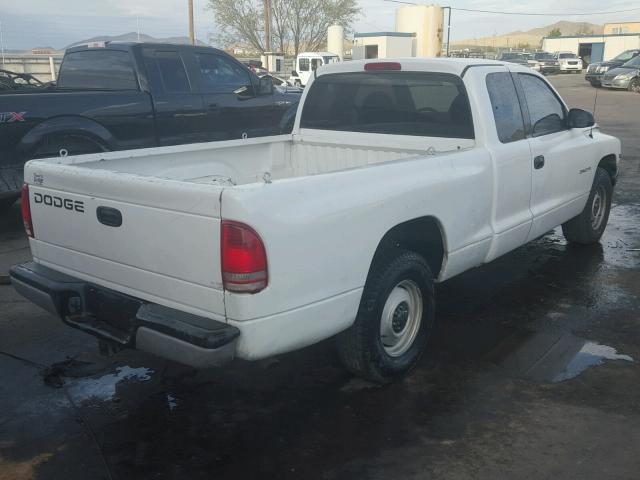 1B7GL22X1XS283941 - 1999 DODGE DAKOTA WHITE photo 4