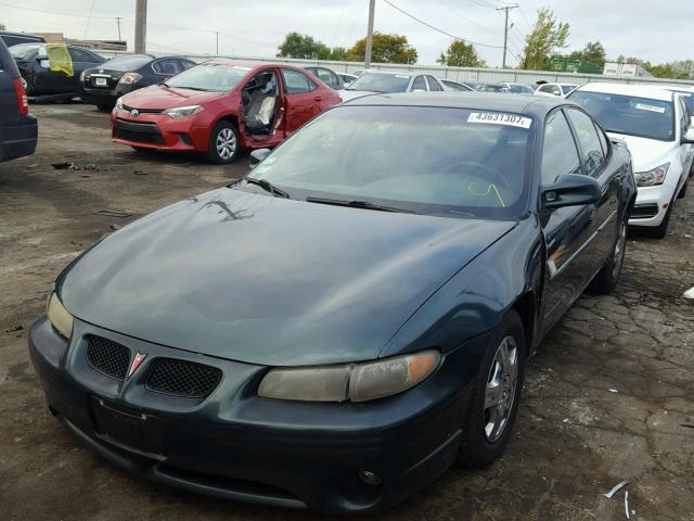 1G2WK52J8YF304875 - 2000 PONTIAC GRAND PRIX GREEN photo 2