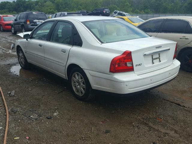 YV1TS592151410052 - 2005 VOLVO S80 2.5T WHITE photo 3