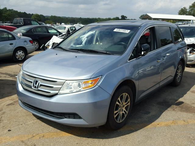 5FNRL5H63CB121048 - 2012 HONDA ODYSSEY EX BLUE photo 2