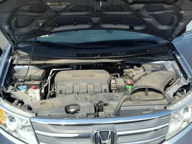 5FNRL5H63CB121048 - 2012 HONDA ODYSSEY EX BLUE photo 7