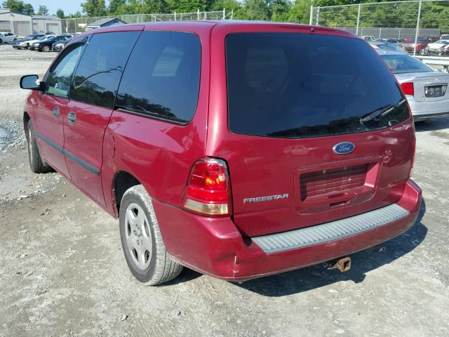 2FMZA50605BA35662 - 2005 FORD FREESTAR S RED photo 3