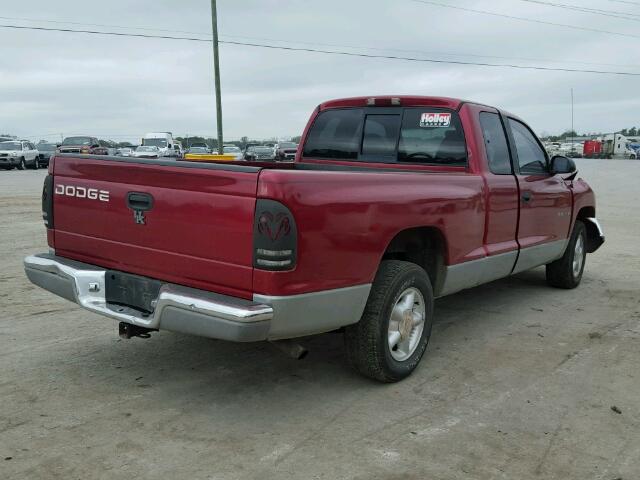 1B7GL23Y1VS173718 - 1997 DODGE DAKOTA MAROON photo 4