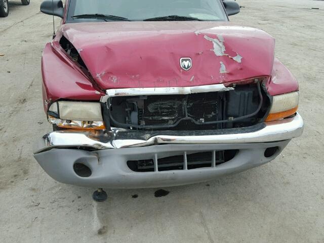 1B7GL23Y1VS173718 - 1997 DODGE DAKOTA MAROON photo 9