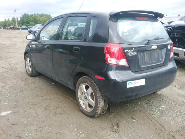 KL1TD66677B758861 - 2007 CHEVROLET AVEO BASE Սև լուսանկար 3