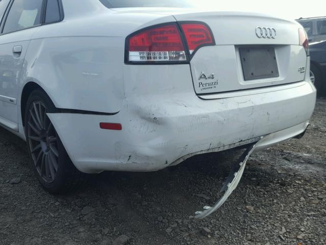 WAUEF78E37A191153 - 2007 AUDI A4 S-LINE WHITE photo 9