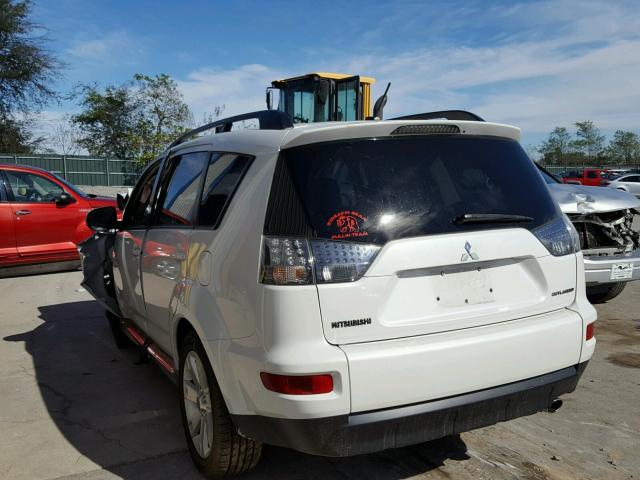 JA4AS3AWXAZ002512 - 2010 MITSUBISHI OUTLANDER WHITE photo 3