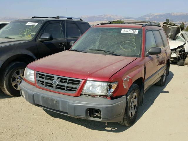 JF1SF6359WH759439 - 1998 SUBARU FORESTER L RED photo 2