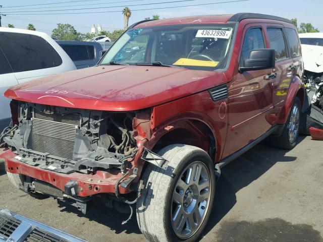 1D8GT58K77W689312 - 2007 DODGE NITRO SLT RED photo 2