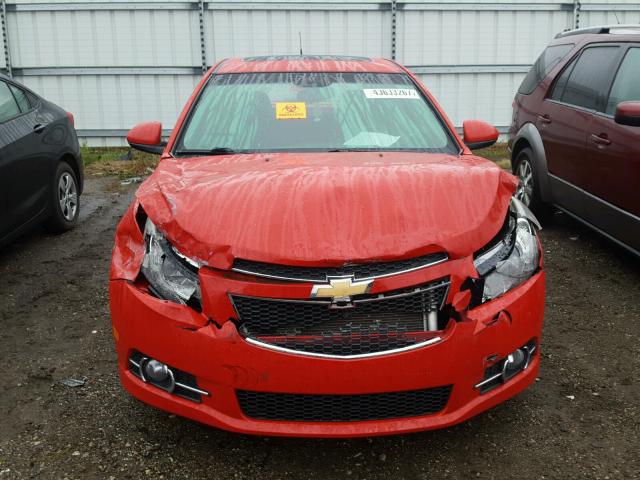 1G1PL5SC2C7297528 - 2012 CHEVROLET CRUZE LT RED photo 9