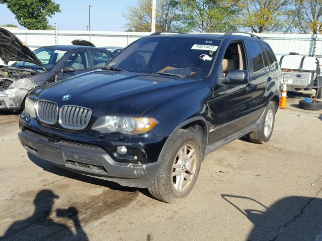 5UXFA13566LY31206 - 2006 BMW X5 BLACK photo 2