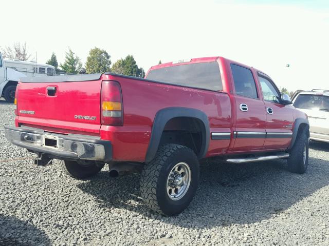 1GCHK23112F231356 - 2002 CHEVROLET SILVERADO RED photo 4