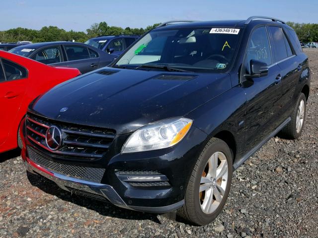 4JGDA2EB4CA010545 - 2012 MERCEDES-BENZ ML 350 BLU BLACK photo 2