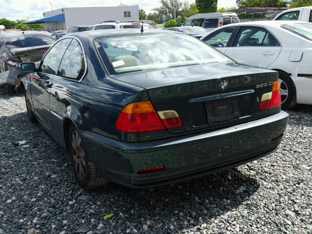 WBABM3346YJN81651 - 2000 BMW 323 CI GREEN photo 3