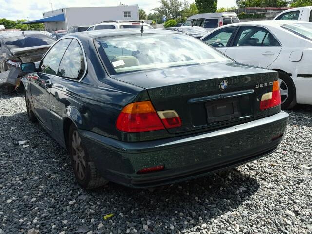 WBABM3346YJN81651 - 2000 BMW 323 CI GREEN photo 3