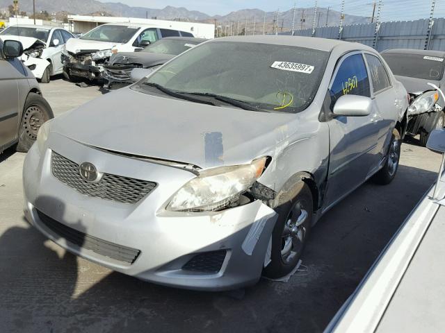 1NXBU4EE9AZ299454 - 2010 TOYOTA COROLLA SILVER photo 2