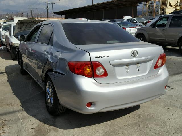 1NXBU4EE9AZ299454 - 2010 TOYOTA COROLLA SILVER photo 3