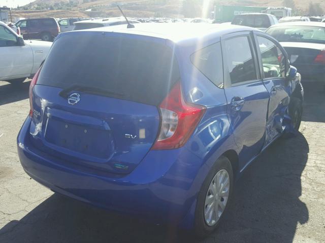 3N1CE2CP4EL369993 - 2014 NISSAN VERSA NOTE BLUE photo 4