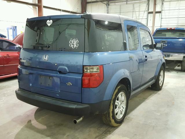 5J6YH187X8L003530 - 2008 HONDA ELEMENT EX BLUE photo 4