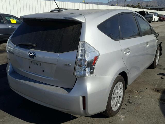 JTDZN3EU6D3276662 - 2013 TOYOTA PRIUS V SILVER photo 4