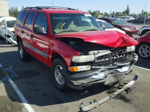 1GNEC13T81J241784 - 2001 CHEVROLET TAHOE C150 RED photo 1