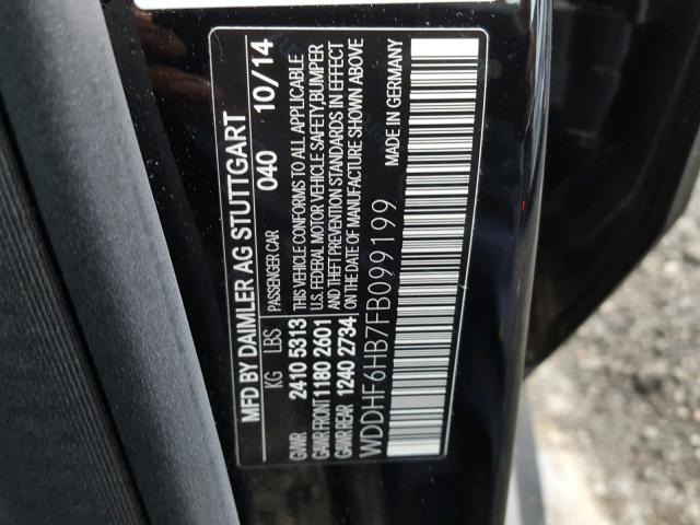 WDDHF6HB7FB099199 - 2015 MERCEDES-BENZ E 400 4MAT BLACK photo 10